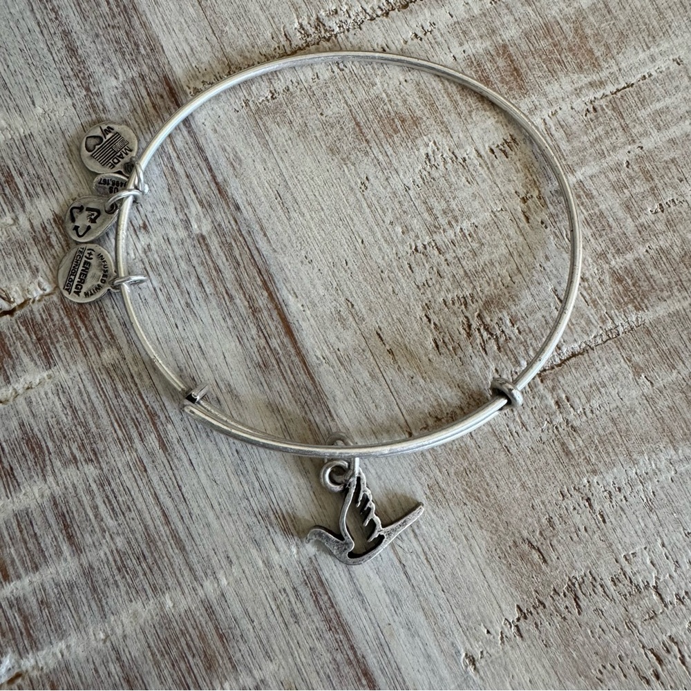 Alex and Ani Sacred Dove Charm Bangle NWT